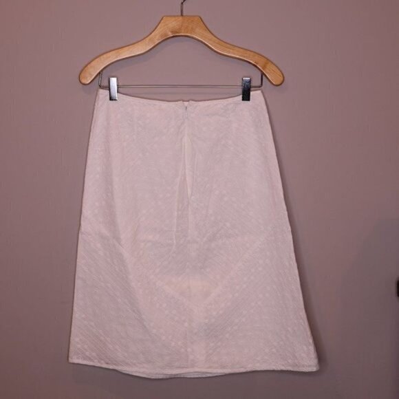 Broderie Anglais Lace Eyelet Skirt Sz 6 - Picture 3 of 6